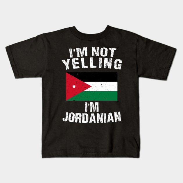 I'm Not Yelling I'm Jordanian Kids T-Shirt by TShirtWaffle1